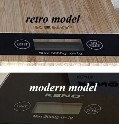 Vaga za kuhinju 5kg retro-modern sa touch komandama