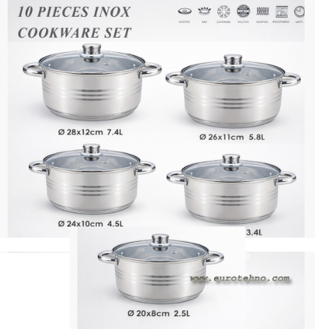 Komplet od 5 kuhinsjkih šerpi excelent line Komplet od 5 kuhinsjkih šerpi excelent line