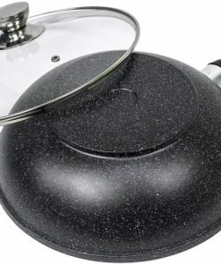 wok tiganj sa granitnim premazom i poklopac